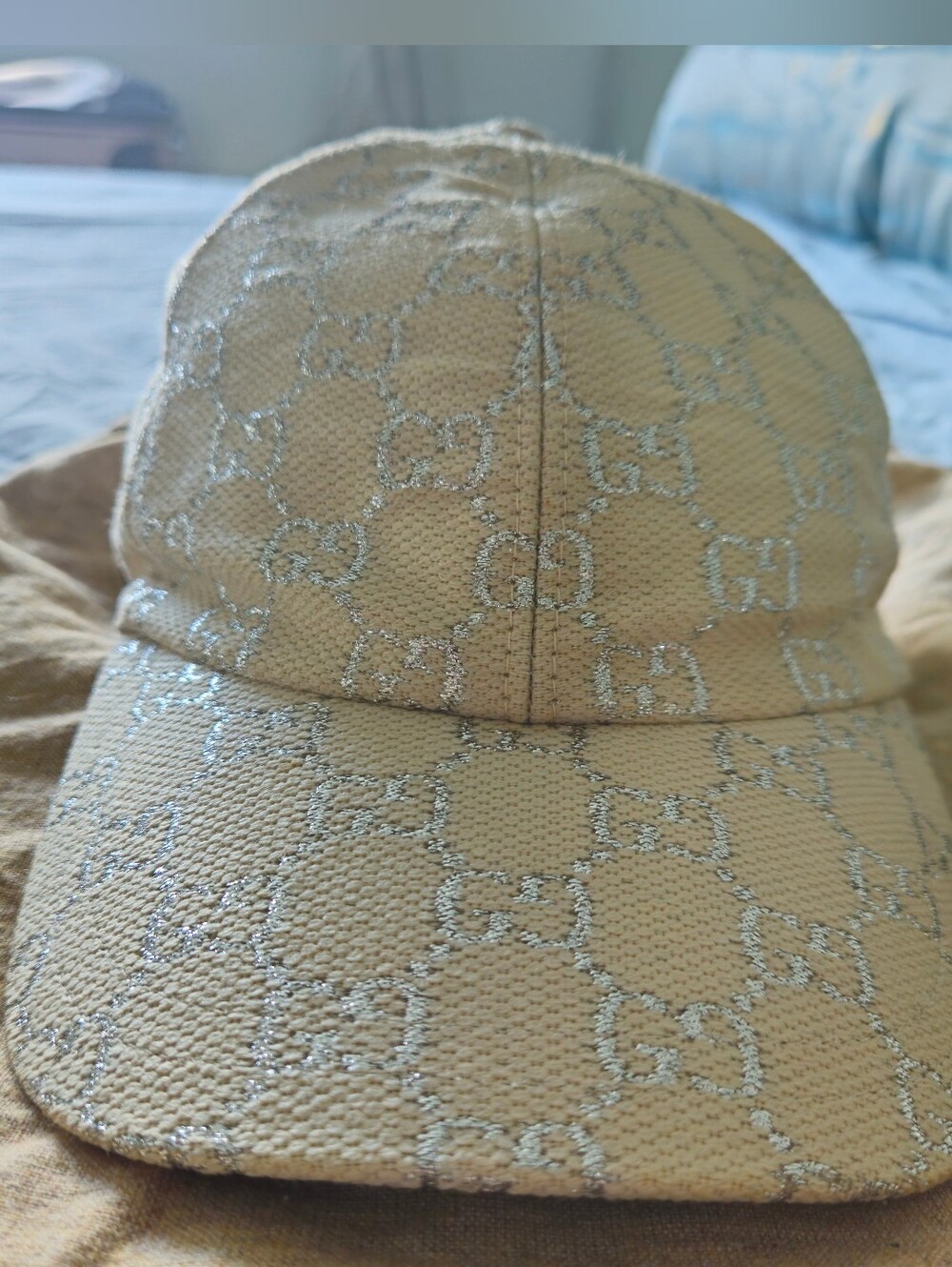 Gucci Unisex Beige Monogram Baseball Cap Small